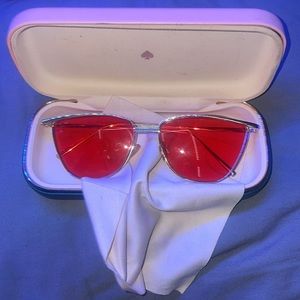 Kate Spade Sunglasses cat eye w/ red lenses